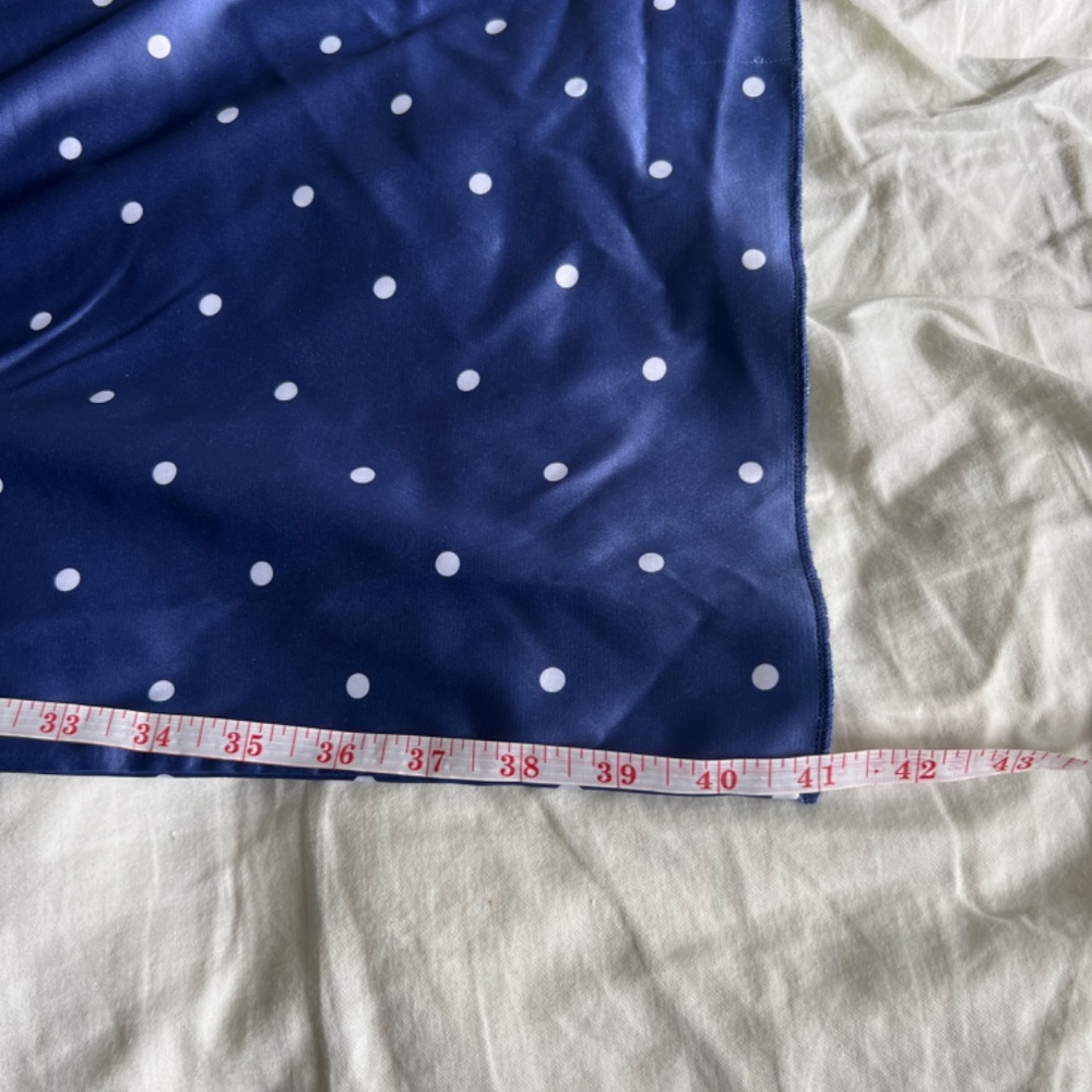 Satin polka dot cowl neck 90s midi dress - Picture 10 of 16